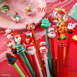 Ручка шариковая синяя новогодняя 5 шт.