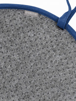 Подушка на стул D35 синий фланель