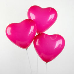 Шар латексный 12", сердце, пастель, набор 25 шт., цвет фуксии