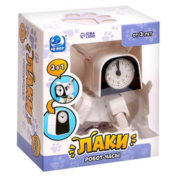Робот-часы Щенок, трансформируется в будильник, работает от батареек, цвет белый - IQ BOT фото 8