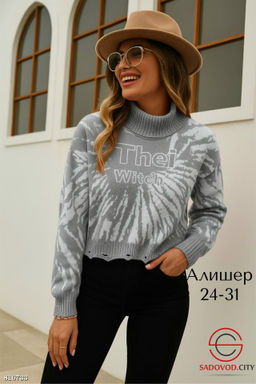 Теплый женский свитер оверсайз - Bruno фото 4