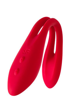 Многофункциональный вибратор для пар Satisfyer Elastic Joy, красный  фото 6