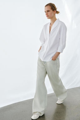 CAMISA ESCOTE PICO ZW COLLECTION / Blanco