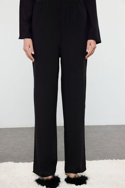 Trendyolmilla Ekru Kurdele/Fiyonk ve Biye Detayl? Viskon Dokuma Pijama Tak?m? THMAW25PT00032 фото 11