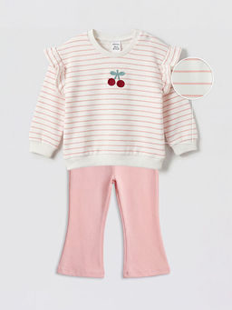 Nak??l? K?z Bebek Sweatshirt ve Tayt