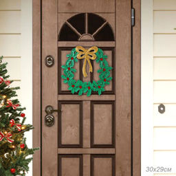 Новогоднний Венок на дверь 30 см / G682 /уп 200/ - Галеонтрейд фото 4