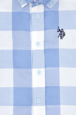 Голубая рубашка с длинным рукавом для мальчика Неожиданная скидка в корзине - U.s. polo assn фото 4