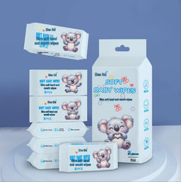 Компактные мини влажные салфетки для рук и лица младенцев и детей, 8 пачек