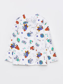 G?mlek Yaka Uzun Kol Bask?l? Erkek Bebek Pijama Tak?m? - Waikiki фото 2