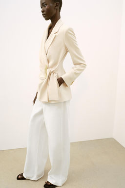 DOUBLE-BREASTED BLAZER WITH BUCKLE - Zara фото 13
