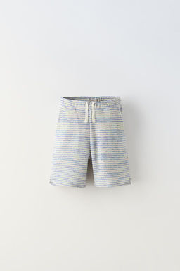 CIZGILI HAVLU KUMASTAN BERMUDA