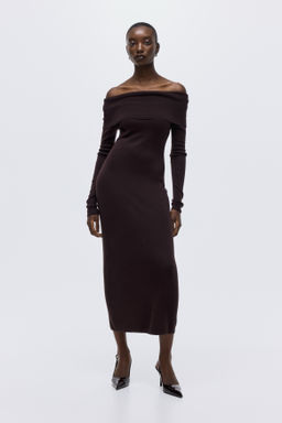Vestido off-the-shoulder - H&m фото 9