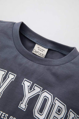 Футболка с короткими рукавами и круглым вырезом для маленьких мальчиков - Defacto фото 2