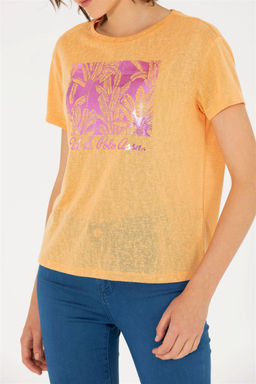 U. S. Polo Assn Женская оранжевая футболка с круглым вырезом - U.s. polo assn фото 13