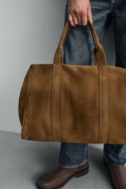 LIMITED EDITION LEATHER TRAVEL BAG - Zara фото 2
