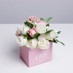 Цена за 2 шт. Коробки для мини букетов HAVE A NICE DAY, 12×20×10 см