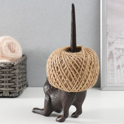 Фигурка-катушка для ниток «Кот», чугун, 12×21.5 см
