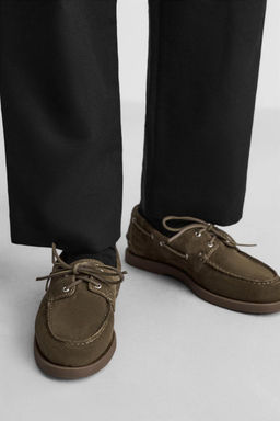LEATHER DECK SHOES - Zara фото 4