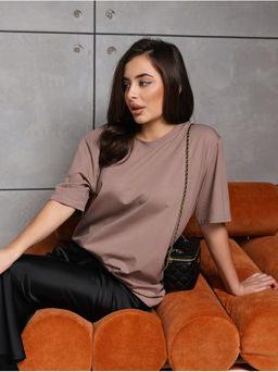 Футболка Базовая Шоколад женская - София фото 47