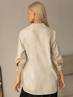 Рубашка лен 60%, вискоза 40% - Волтри фото 3