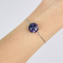 Браслет регулируемый с Аметистом - Радуга самоцветов фото 2