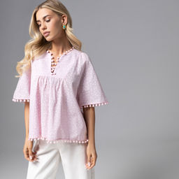 Блуза из 100% хлопка Летний фольклор - Charutti фото 2