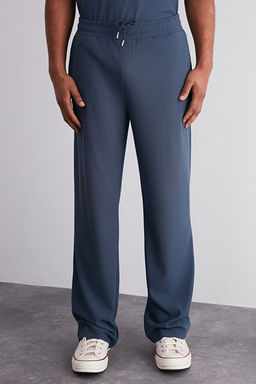 Indigo Rahat/Wide Leg Dokulu Gizli Ba_c_kl_ Tek Par_a E_ofman Alt_ TMNSS23EA00013