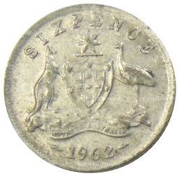 6 пенсов 1962 года Австралия