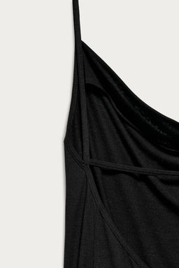 VESTIDO LARGO DRAPEADO MARISA BERENSON X ZARA / Negro фото 3