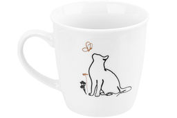 Кружка 340 мл 12,5*9*9,2 см Кот и Бабочка NEW BONE CHINA - Elan gallery фото 6