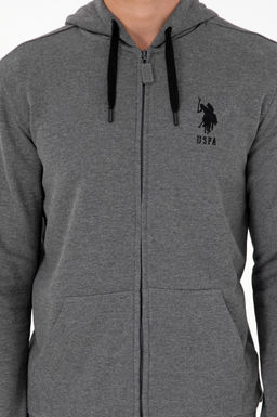 Мужской свитшот антрацитового меланжа Неожиданная скидка в корзине - U.s. polo assn фото 6