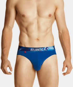 3MP-144 Трусы спорт Print Elastic - набор 3 шт. темно-синий + темно-голубой + голубой - Atlantic фото 3