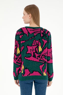 Женский темно-зеленый свитер Неожиданная скидка в корзине