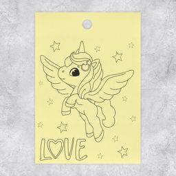 Цена за 10 шт. Наклейки детские бумажные «Волшебный мир», c раскраской на обороте, 11 х 15.5 см