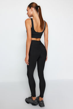 TRENDYOLMILLA Siyah Toparlay?c? Tam Boy Orme Spor Tayt TWOSS21TA0023 фото 32