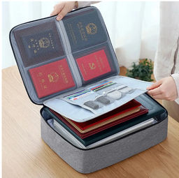 Cумка органайзер для документов и вещей с кодовым замком 37х27х10.5см серая