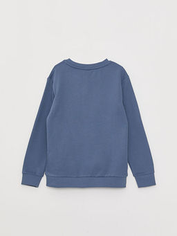 Bisiklet Yaka Basic Uzun Kollu Erkek ?ocuk Sweatshirt - Waikiki фото 2