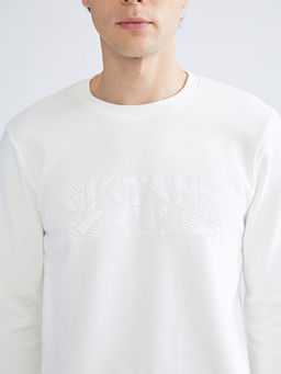 Bisiklet Yaka Uzun Kollu Sweatshirt