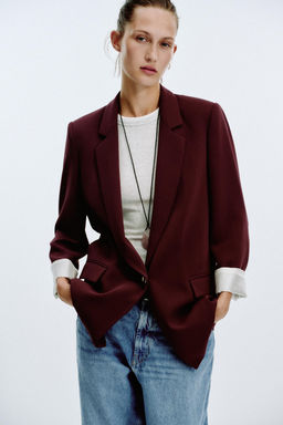 PRINTED CUFF BLAZER - Zara фото 6