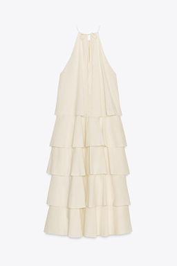 ZW COLLECTION HALTER RUFFLE DRESS - Zara фото 6