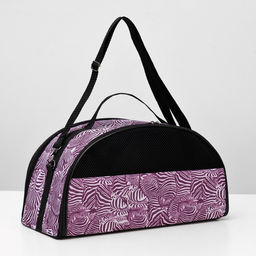 Сумка - переноска для животных, раскладная полукруглая, нейлон, 41 х 20 х 23 см, микс расцветок 4940 - Пижон фото 4