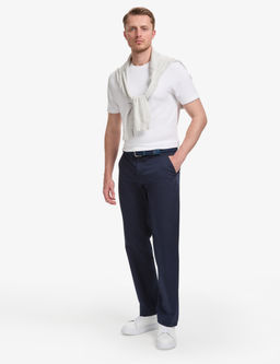 Lacivert Regular Fit Basic Kanvas Pantolon