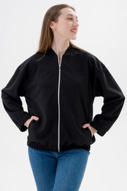 Бомбер из коттон фита чёрный макси - Амадэль фото 6