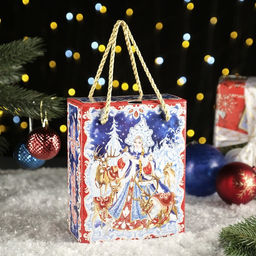 Цена за 5 шт. Подарочная коробка Сувенирный в красном, 16,5 х 7,9 х 20,8 см - Simaland фото 2