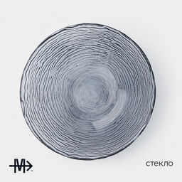 Салатник Magistro Рифл, 750 мл, d=19.5 см, стекло, голубой  фото 2