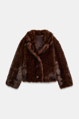 REVERSIBLE DOUBLE-FACED FAUX FUR JACKET - Zara фото 27
