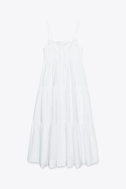 POPLIN PANEL MIDI DRESS - Zara фото 7