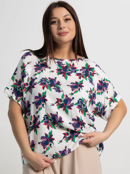 Блуза Элина (белая) Б15249-13М - Lt collection фото 2