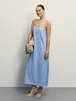 Сарафан изо льна с декоративными бусинами / Zarina фото 3