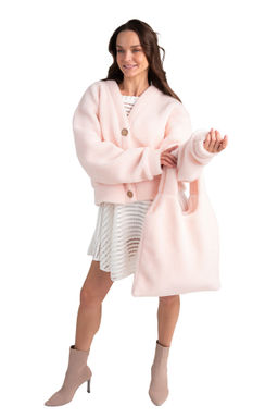 Шопер меховой Тедди пудра